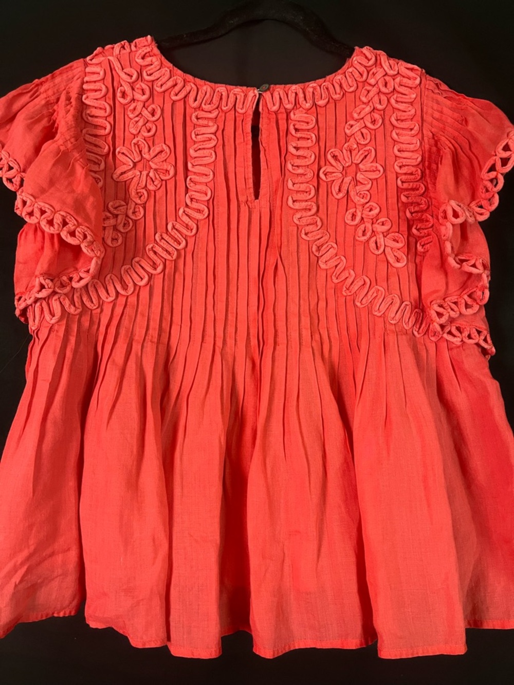 Sea New York Red/Coral Frida Flutter-Sleeve Top - Picture 10 of 13